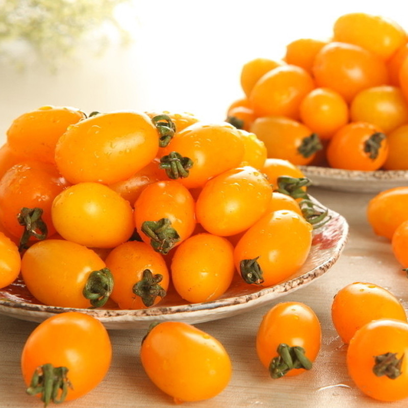 【2斤】黄串小柿子 新鲜黄柿子 重约2斤【当天提货】 