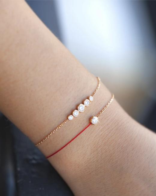 店面｜Redline-Pure Double-18K玫瑰金 钻石 手链［法国设计师］ 商品图1