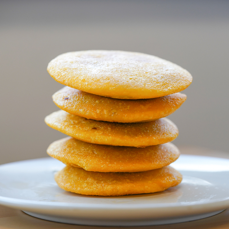 饥饿f姐桐庐咸香手工玉米饼咸香可口馅料充足