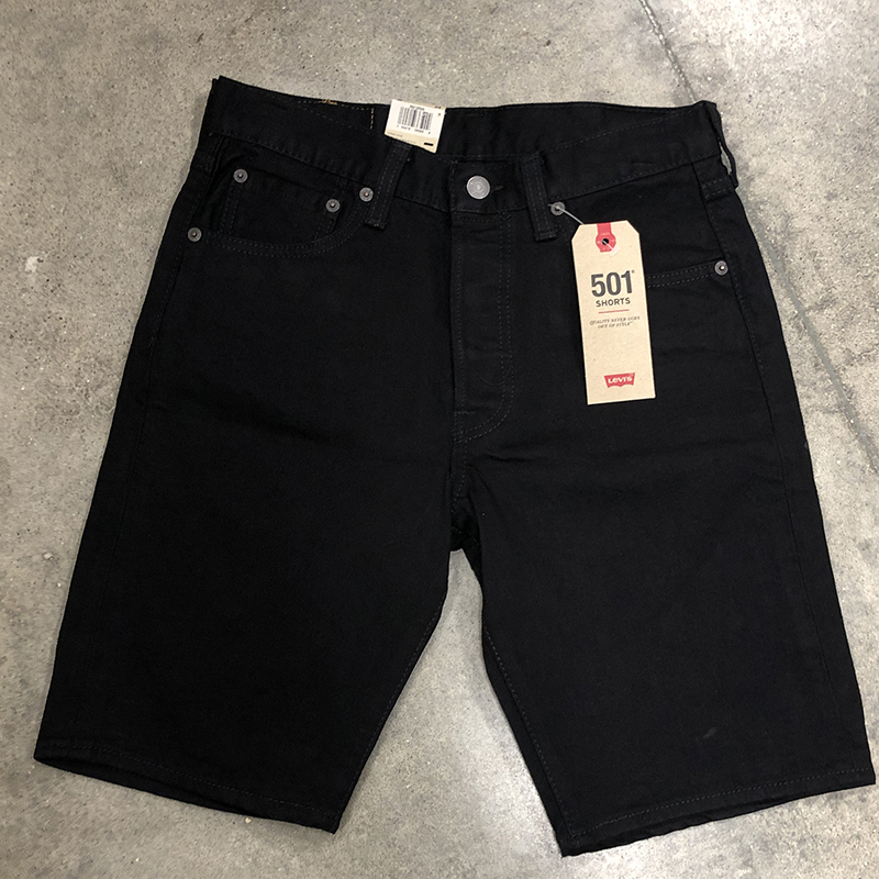 纽约大宝 levis/李维斯 501 夏季男士四面弹纯色牛仔短裤