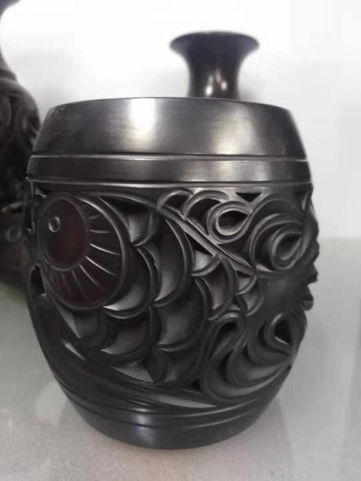 黑陶鱼瓶三件套（仅供济南市区） 商品图3