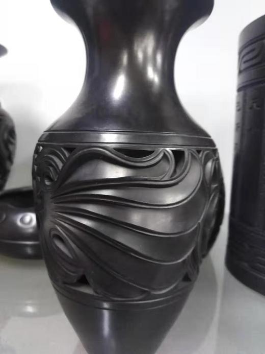 黑陶鱼瓶三件套（仅供济南市区） 商品图0