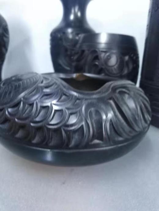 黑陶鱼瓶三件套（仅供济南市区） 商品图1