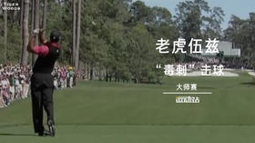 老虎伍兹在美国大师赛的＂毒刺＂击球欣赏