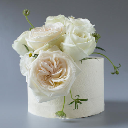 『素心』定制插花荔枝奶油蛋糕 商品图0