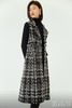 AtelierMissLu / Odete-黑白粗呢格修身长马甲 商品缩略图10