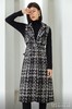 AtelierMissLu / Odete-黑白粗呢格修身长马甲 商品缩略图13