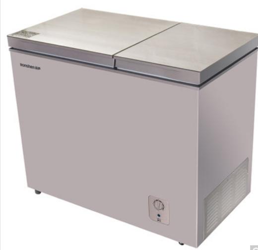 容声166立升卧式双温冷藏冷冻柜鲸式减霜温莎灰bcd166mgd