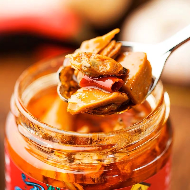 蛤海鲜下饭酱2瓶*158g(香辣\/孜然) 颜九的锅推