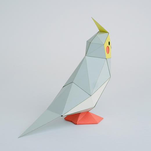 日本艺术折纸玩具 kakukaku tiny桌面系列 鸡尾鹦鹉