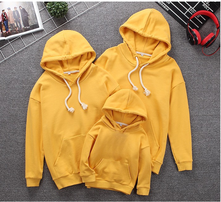 QZ27（亲子装）落肩连帽卫衣，爸爸妈妈孩子都有