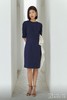 AtelierMissLu / Nora-藏青拼白腰侧褶皱装饰连身裙 商品缩略图12