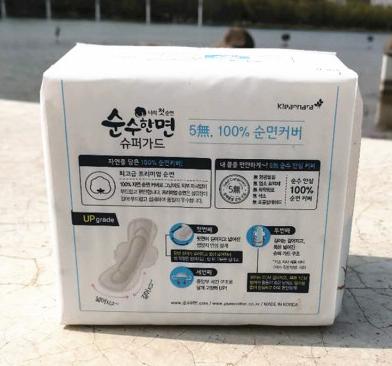 【中文】中.可绿纳乐 纯棉美人日用加长卫生巾 260mm    商品图3