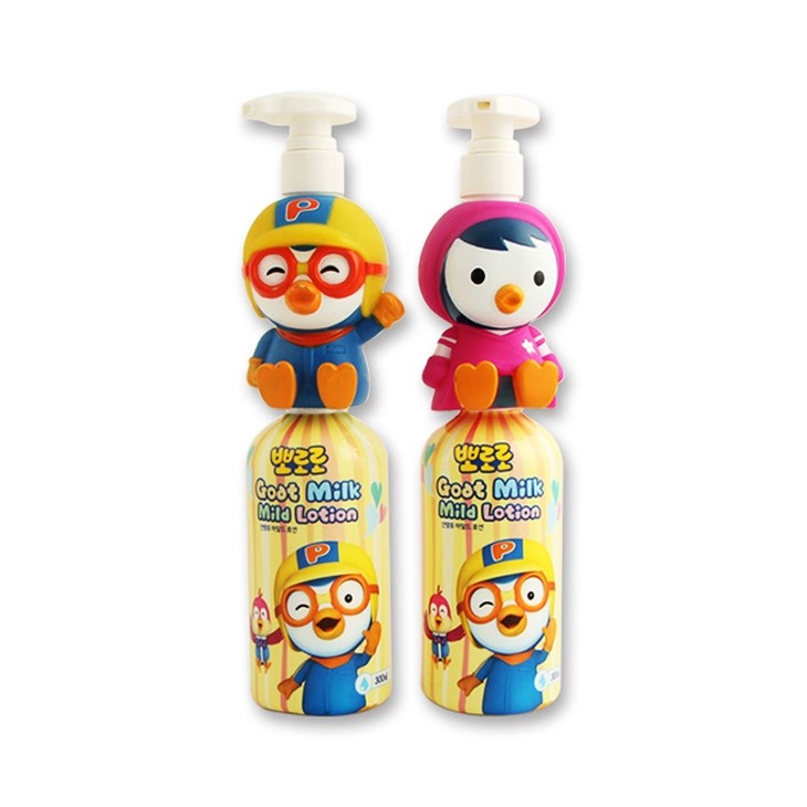 韩国进口pororo啵乐乐立体头山羊奶保湿蓝色啵乐乐紫色佩蒂随机