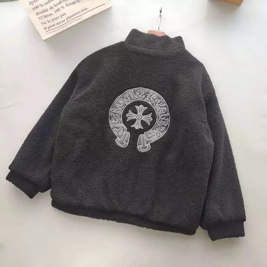 ch 克罗心黑色米色梵文马蹄 立领羊羔绒 外套