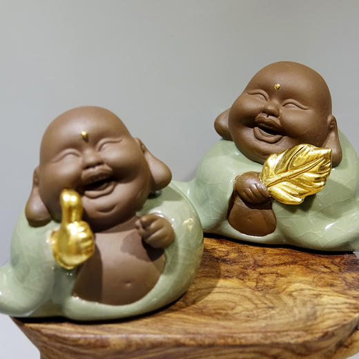 天一书局出品 弥勒开心佛 陶瓷家居摆件 茶具摆件 商品图0
