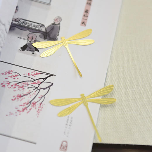 天一书局出品 蜻蜓套装书签 古典中国风黄酮书签 创意礼物 商品图2