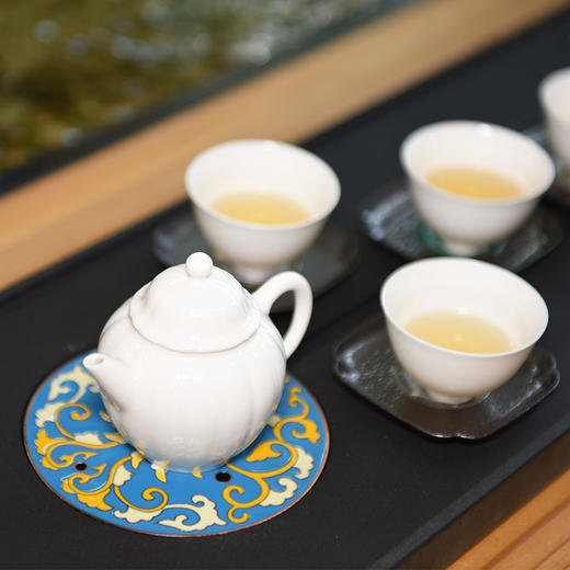 天一书局出品 缠枝花茶具茶垫礼品组合套装 家用简约茶杯 商品图1