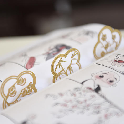天一书局出品 清净/苏窗观景套装书签 创意古典中国风黄酮书签 商品图5