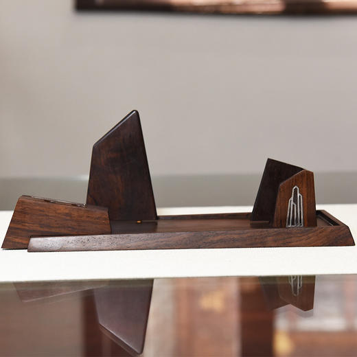 天一书局出品 乐山黑紫檀文房摆件 中式收纳桌面套装礼盒 商品图1