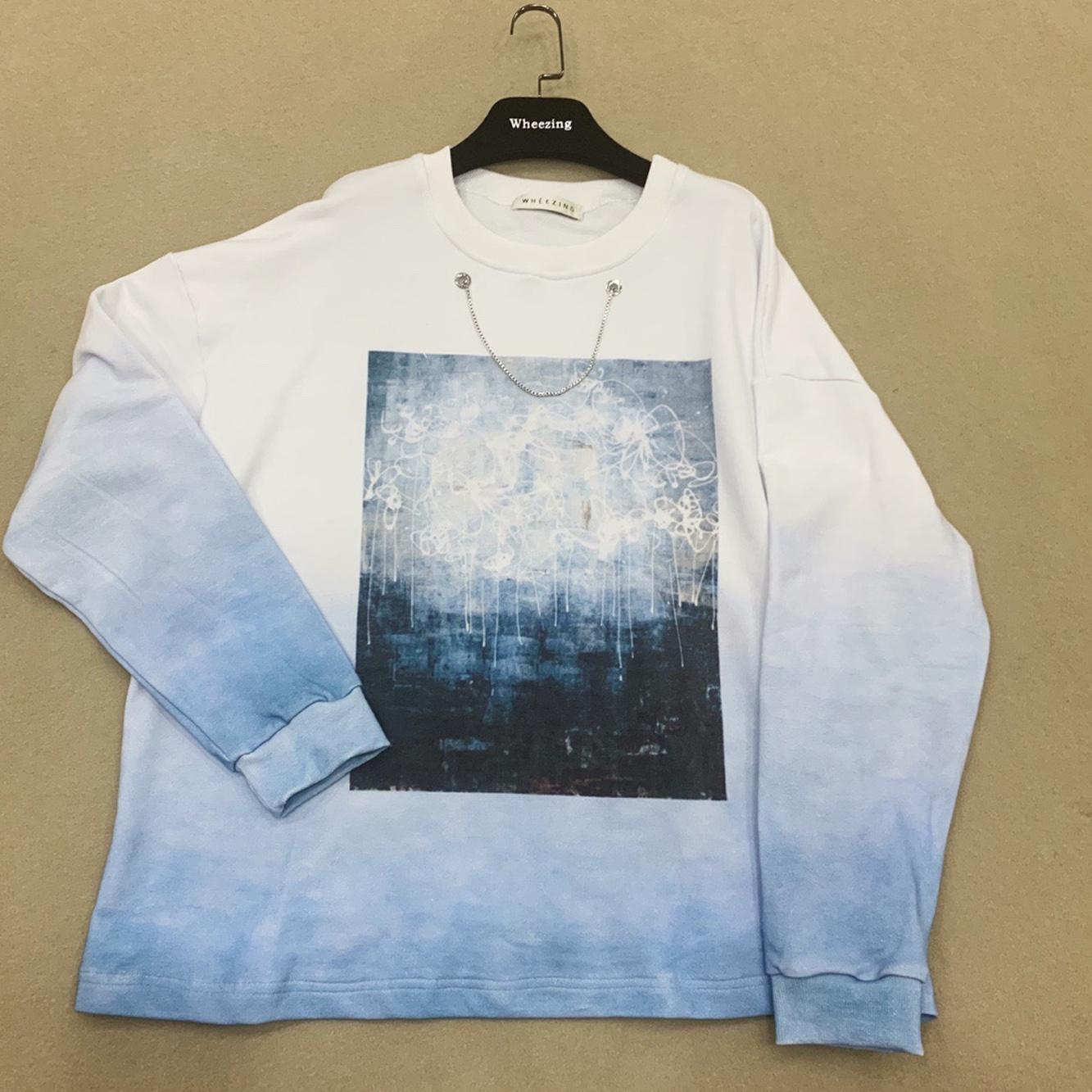 wheezing 渲染插画链条卫衣 xs s m l