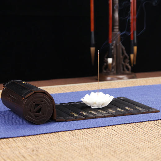 天一书局出品 竹简莲花香器  书卷式音响香器茶道礼盒套装 商品图0