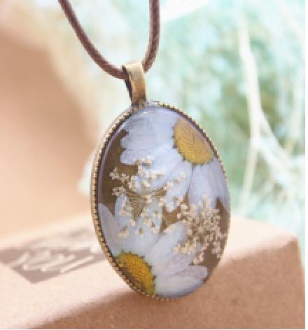 B3-1押花时光宝石项链 商品图0