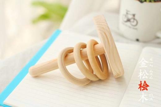 桧木套环 蒙特梭利感官玩具 带底座叠叠圈 益智儿童智力教具 商品图2