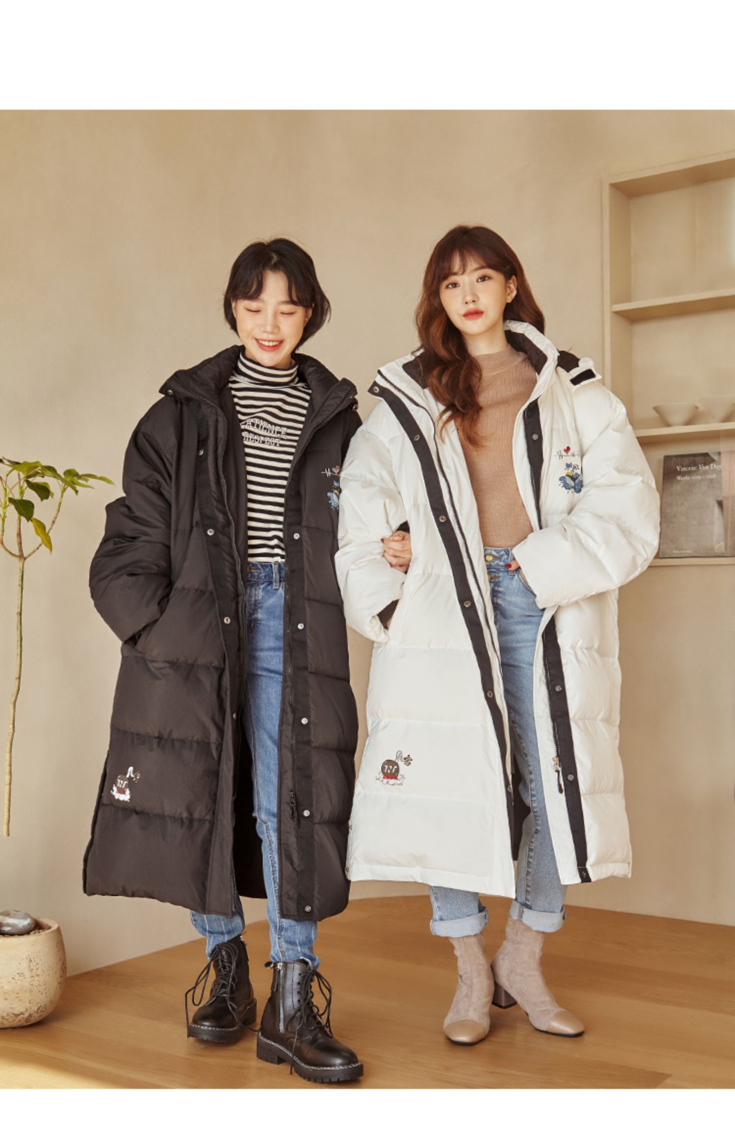 【时代少年团联名】韩都衣舍2020新款冬装外套中长款羽绒服女魭