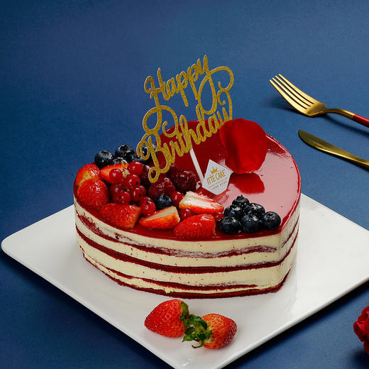 【树莓歌剧院】动物奶油  心形慕斯蛋糕；送爱人、老婆、妈妈、生日蛋糕、七夕  情人节  表白  女友  恋人 商品图0