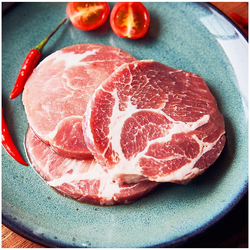 物本源 高品质生态黑猪肉-经典猪排（黑椒味）100g/片