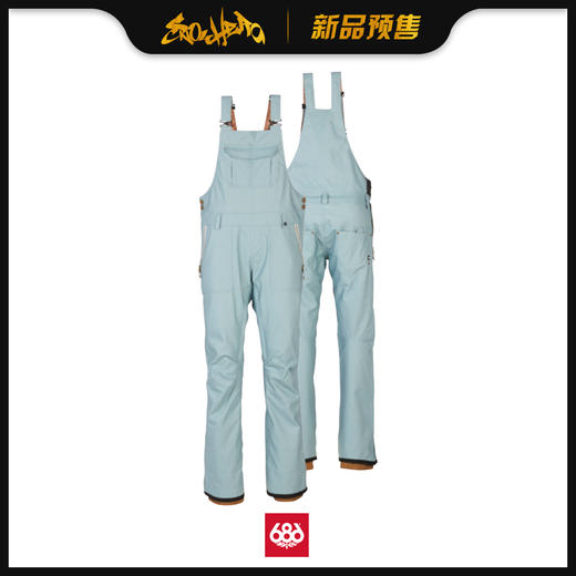 686 1920 WNS Black Magic Insulated Bib Lt Blue Denim S 商品图0