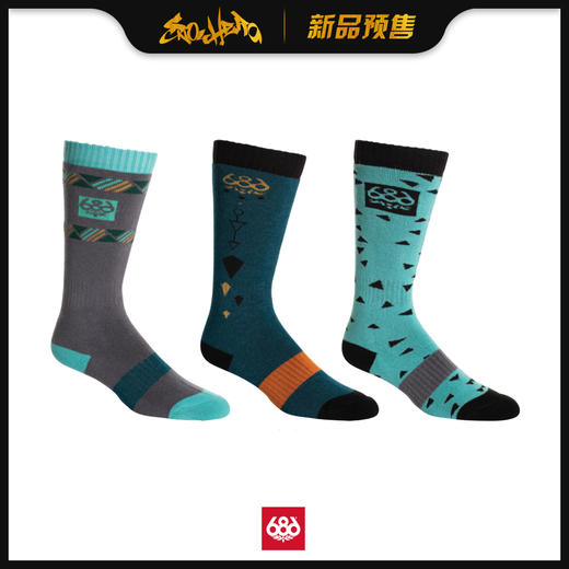 686 1920 WMS Heater Sock 3-Pack Jewel Pack 商品图0