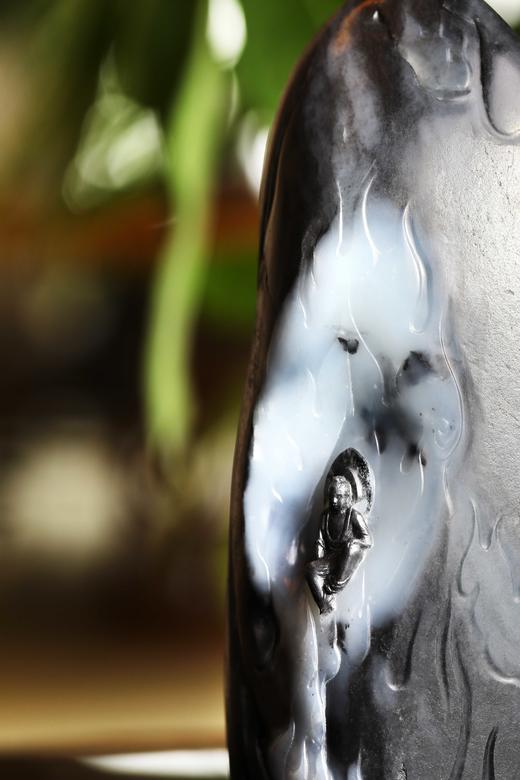 和田玉（青花）独籽摆件--涅槃（邱启敬）1110g 商品图4