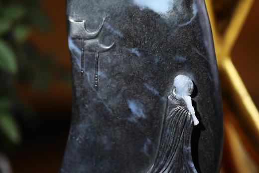 和田玉（青花）摆件--静月思（邱启敬）1260G 商品图1