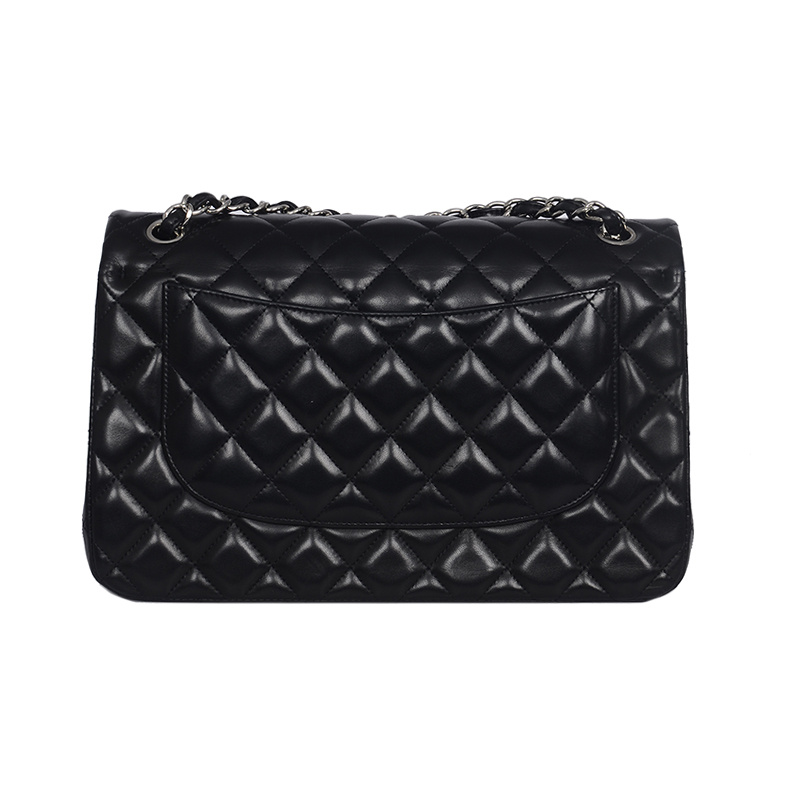 chanel 香奈儿 classic flap 经典款黑色小羊皮菱格纹链条包