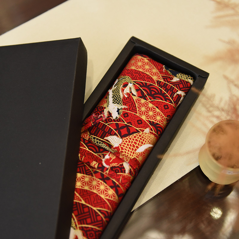 天一书局出品 吉祥锦鲤笔帘卷笔袋 复古中国风创意礼品笔帘