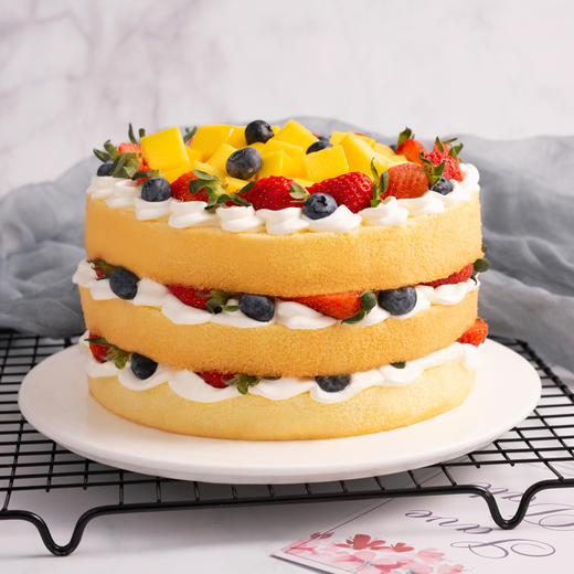 迷人时光-芒果草莓大满足-1.5磅【下午茶蛋糕】 商品图3