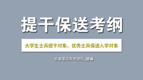 2020年从优秀土兵中选拔干部综合知识考试大纲