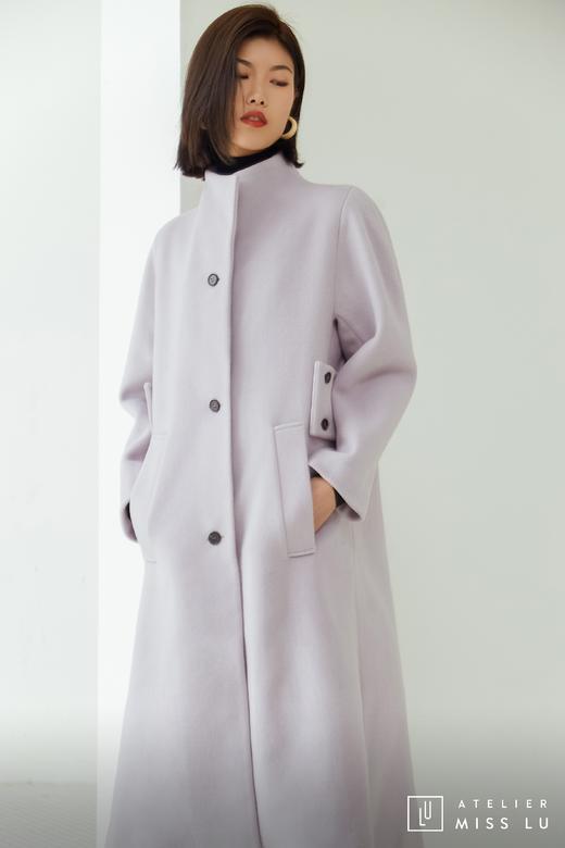 AtelierMissLu / Viola-立领羊毛香芋紫大衣 商品图7