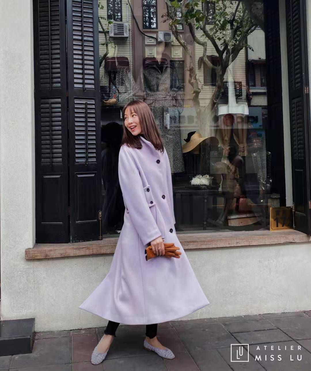 AtelierMissLu / Viola-立领羊毛香芋紫大衣