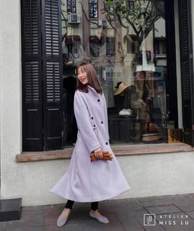 AtelierMissLu / Viola-立领羊毛香芋紫大衣