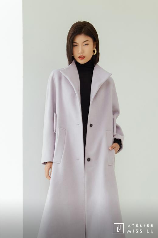 AtelierMissLu / Viola-立领羊毛香芋紫大衣 商品图5