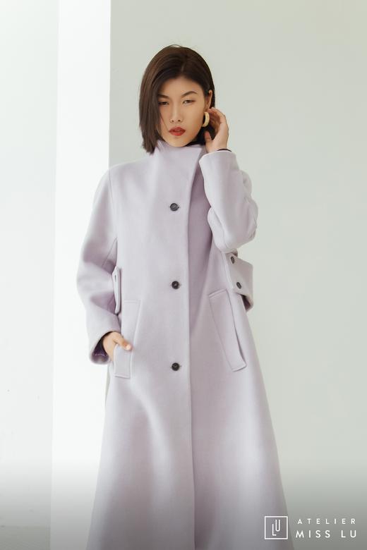 AtelierMissLu / Viola-立领羊毛香芋紫大衣 商品图6