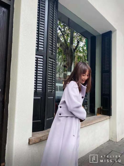 AtelierMissLu / Viola-立领羊毛香芋紫大衣 商品图1