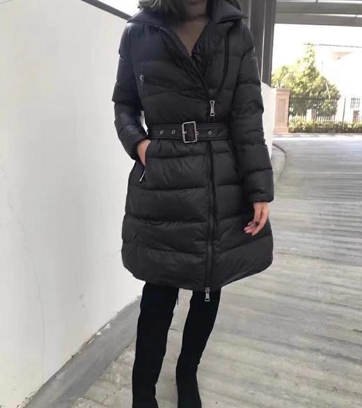 门口 斜拉链收腰显瘦a字中长款轻薄加厚保暖羽绒服