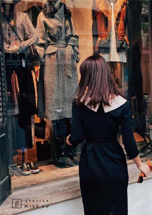 AtelierMissLu / Daisy-开领黑色复古连衣裙 商品图5