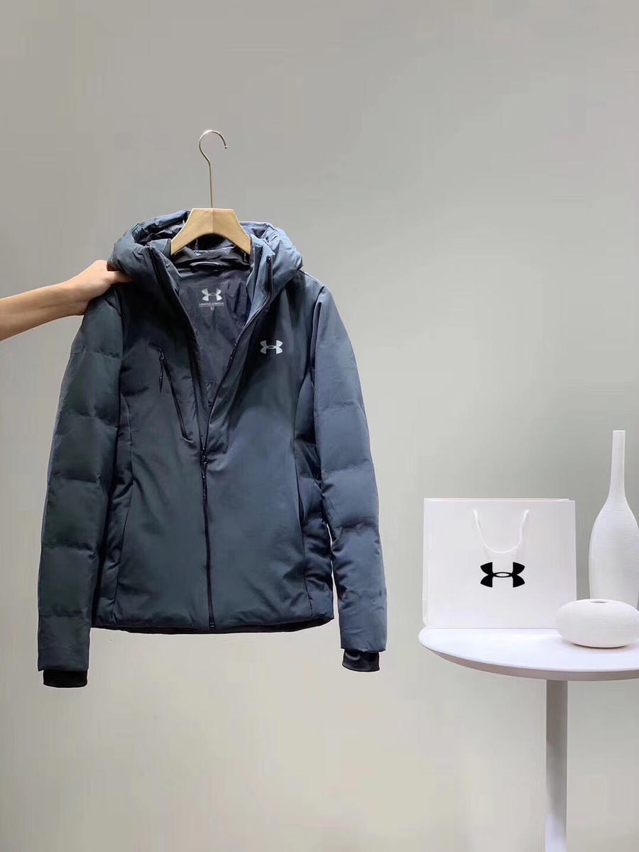 阿甘鞋服新货北面加厚羽绒服ua热卖款羽绒服北面中长款棉衣阿迪圆领