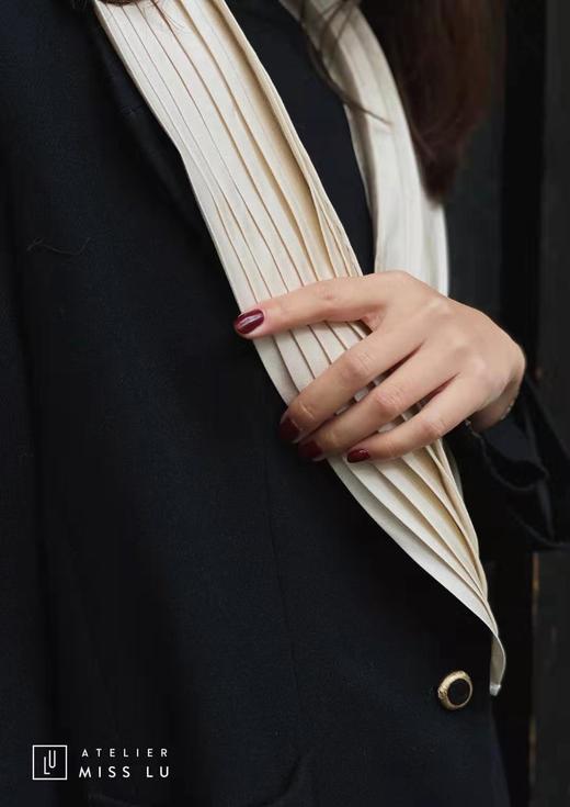 AtelierMissLu / Pura-可拆卸翻领复古长款羊毛外套 商品图0