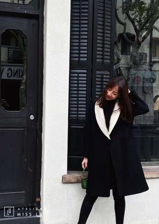 AtelierMissLu / Pura-可拆卸翻领复古长款羊毛外套 商品图3